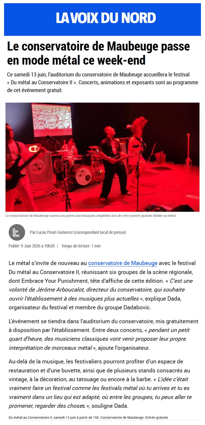 Voix du Nord (juin 2026)